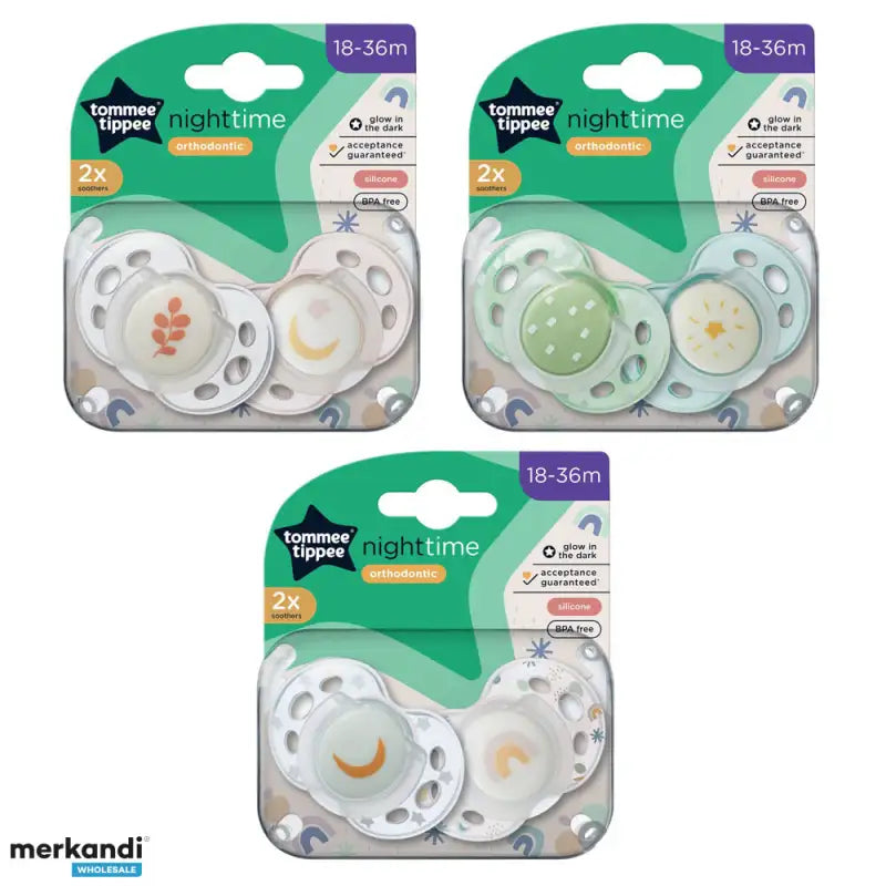 Tommee Tippee - Night Glow In The Dark - Night Soothers - 18-36m - 2pcs