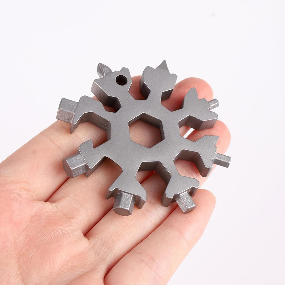 16-in-1  multi-tool Snowflake Multi-tool Card Combination Compact Multifunction Screwdriver Stainless Steel Gadget