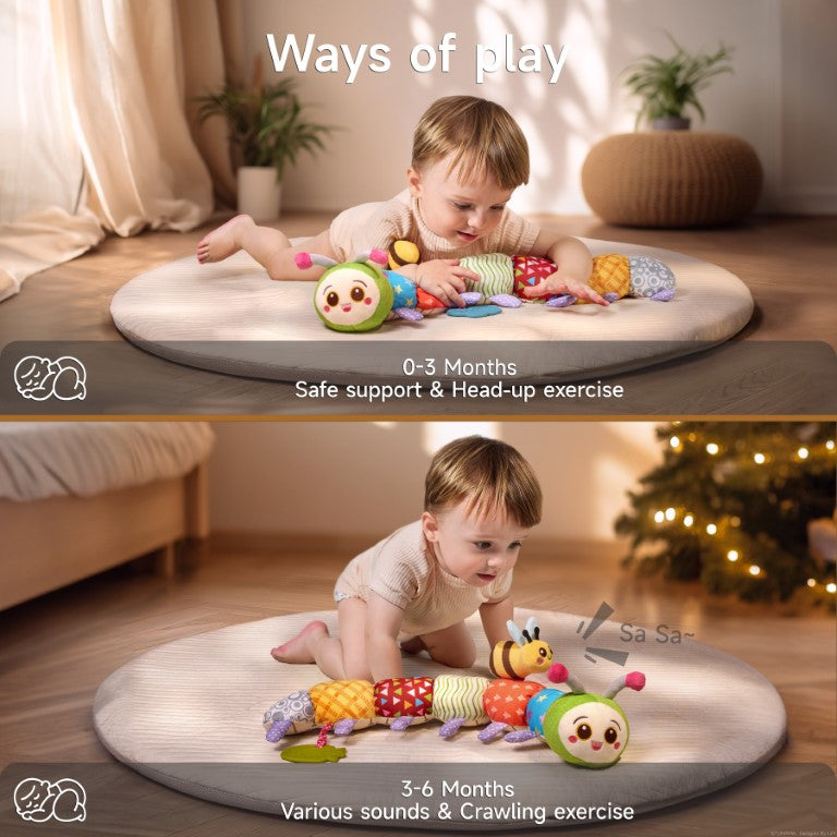 Tumama Kids - Soft Plush Sensory Caterpillar - Baby Toy
