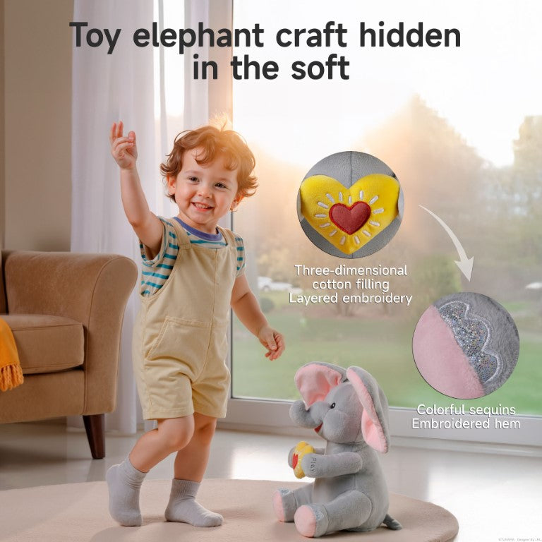 Tumama Kids - Animated Peekaboo Elephant - Musical Toy