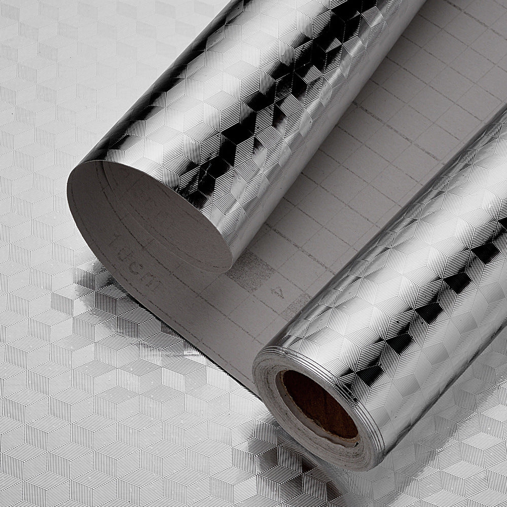 Waterproof Peel and Stick Oil-Proof Self Adhesive Aluminum Foil 60x500cm
