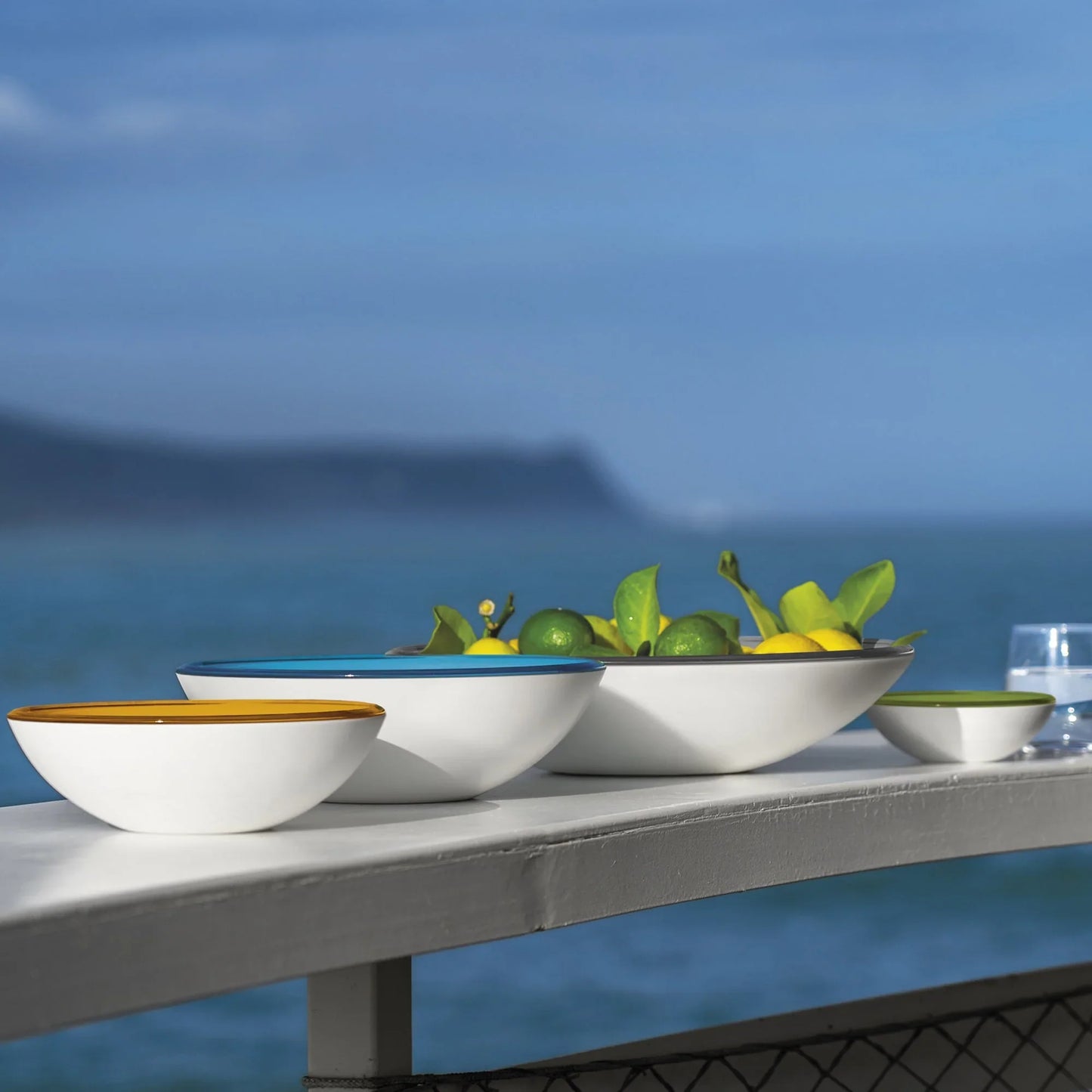 Guzzini M Bowl Twist Pale Blue