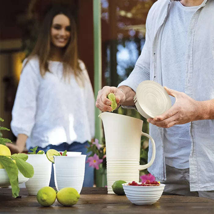 Guzzini Pitcher With Lid 'Tierra' White Milk