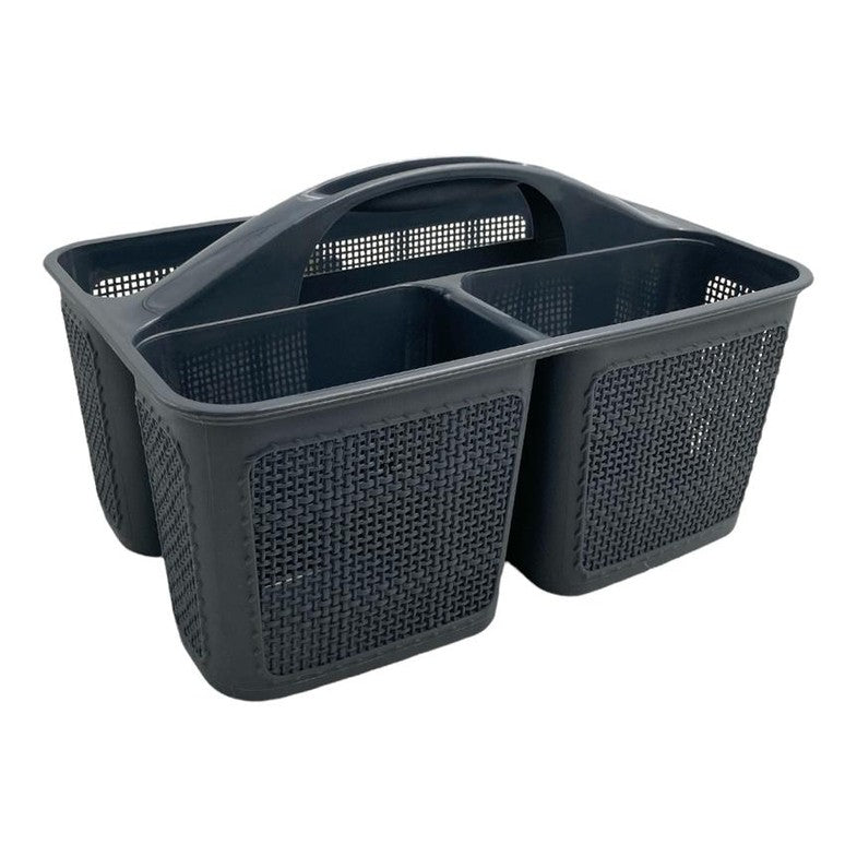 Jute design partitioned detergent organizers