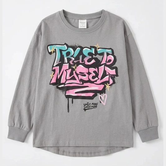 Zara Girl's Grey Printed Blouse | Zara In Lebanon