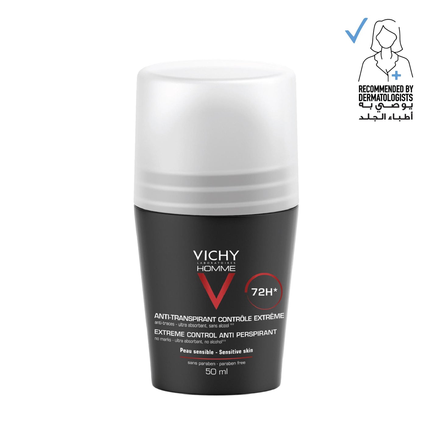 Vichy 72 Hours Invisible Resist Deodorant for Men 50 ML