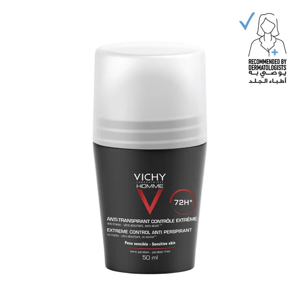 Vichy Homme Extreme Control 72hour Anti-Perspirant Deodorant 50 ML