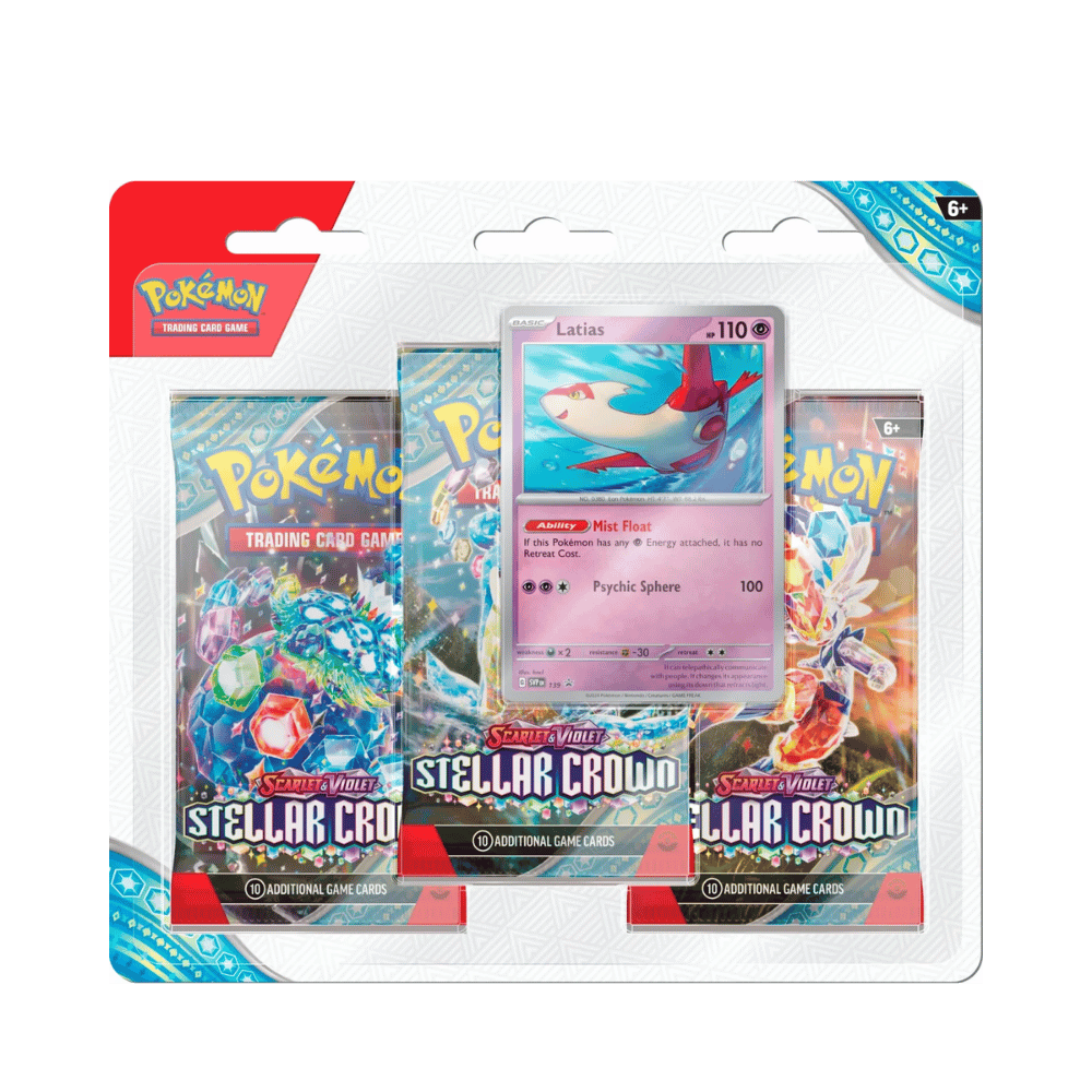 POKEMON TCG : Scarlet & Violet Stellar Crown (SV07)  3 Pack Blister - Medaid International
