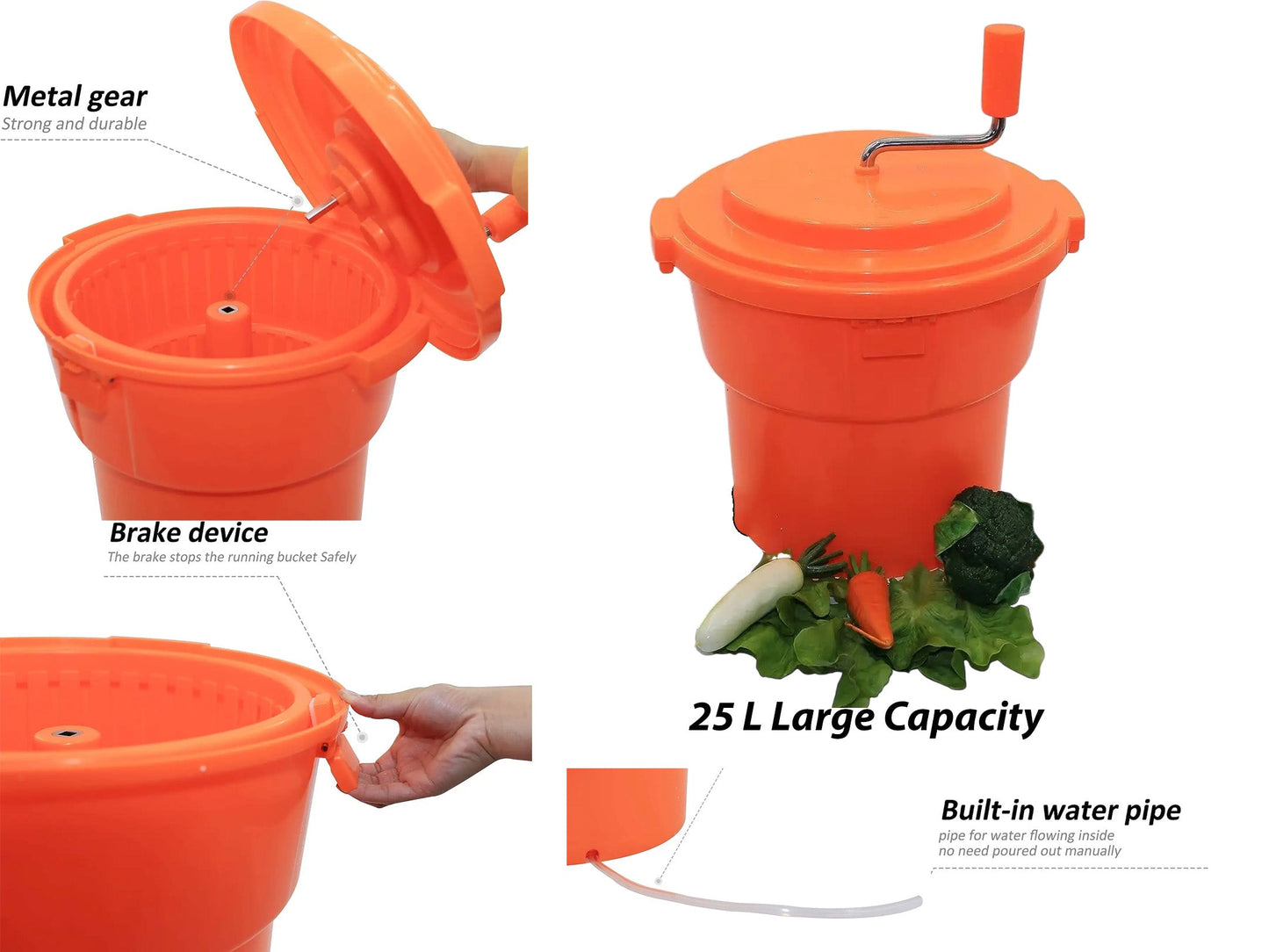 Klenmann Jumbo Salad Spinner 25 L