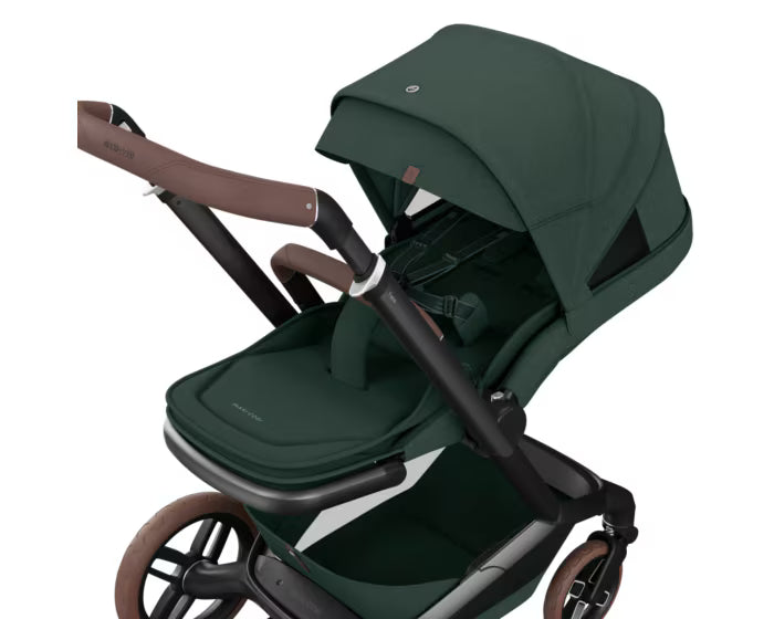 Maxi-Cosi - Fame (Twillic Green) - 4pcs Bundle Fame Stroller & Carrycot Pebble360 Car Seat FamilyFix 360 Pro Base. - Travel System