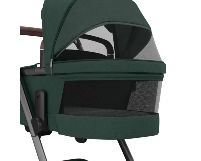 Maxi-Cosi - Fame 4pcs Bundle - Fame Stroller - Travel System - Carrycot - Cabriofix i-size Car Seat Cariofix i-size  Base - Twilic Green
