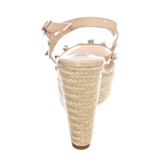 Steve Madden Women's Nude Patent Prime Time Heeled Sandal |Steve Madden In Lebanon