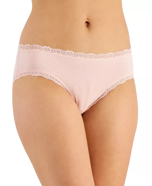 Jenni Cotton Lace Trim Hipster Peachskin ABU306
