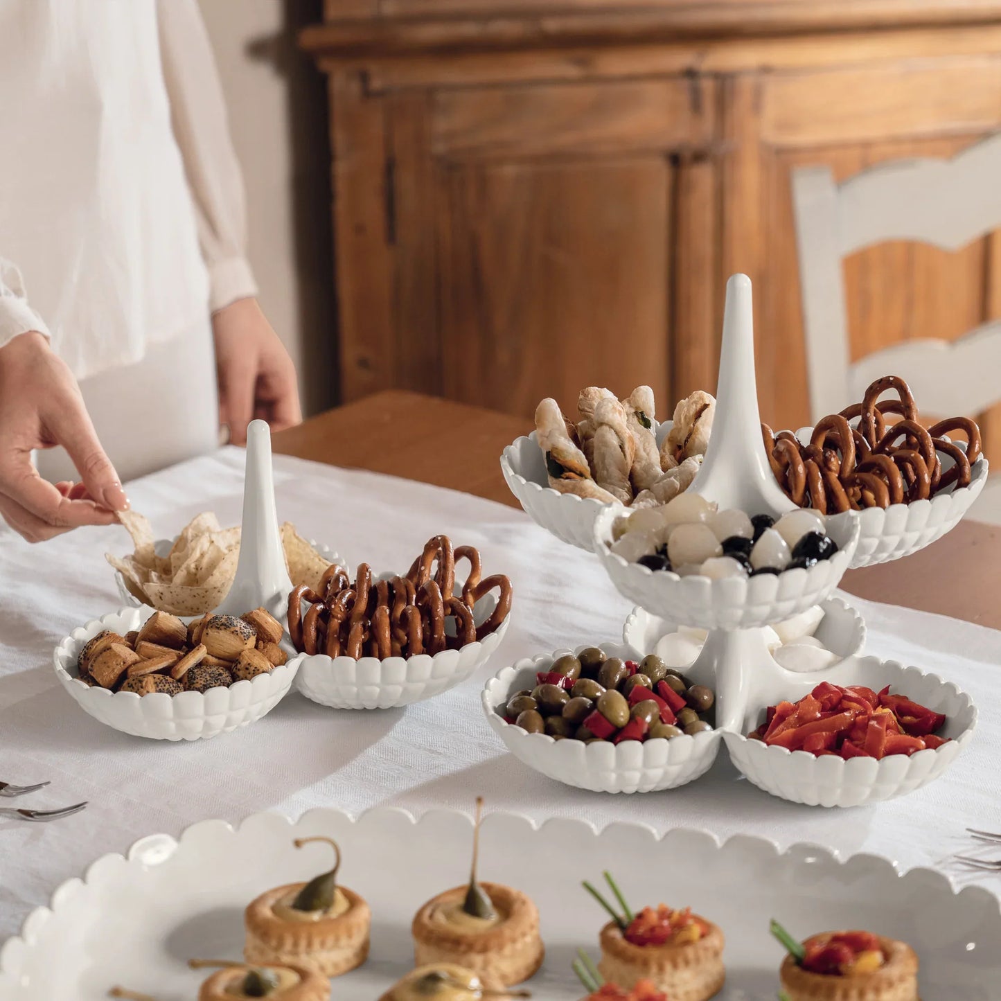 Guzzini Hors d’oeuvres dish Tiffany Milk white