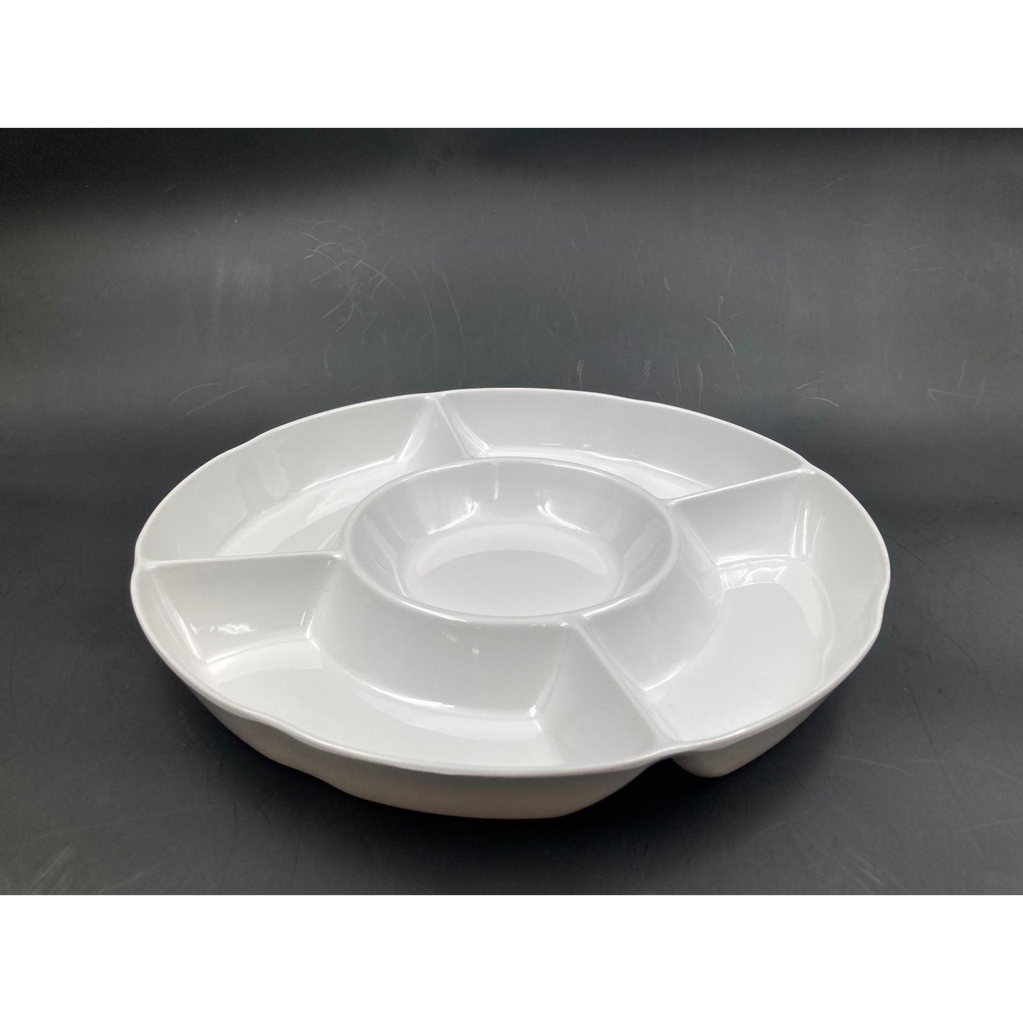 5 compartments divided dish 14" size 35 cm