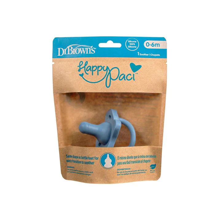 DrBrown's - HappyPaci - 100% Silicone Pacifier - 0m+ - 1pc - Blue