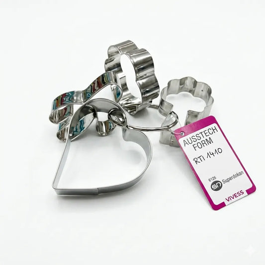 Vivess Silver Stainless Steel Cookies Cutter Set | Vivess In Lebanon