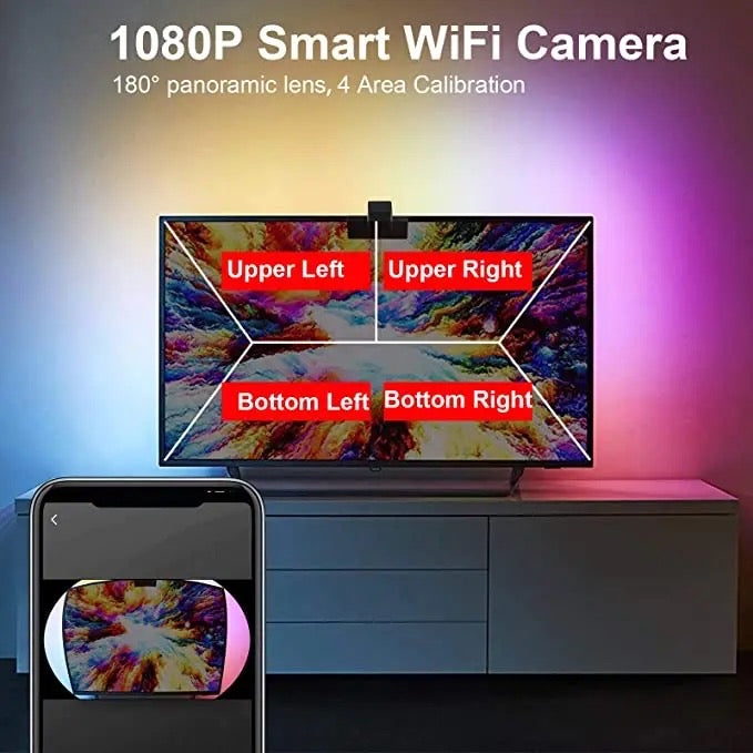 Atmosphere Led Strip TV Background Lights RGBIC WIFI Smart شريط إضاءة LED ذكي لخلفية التلفزيون
