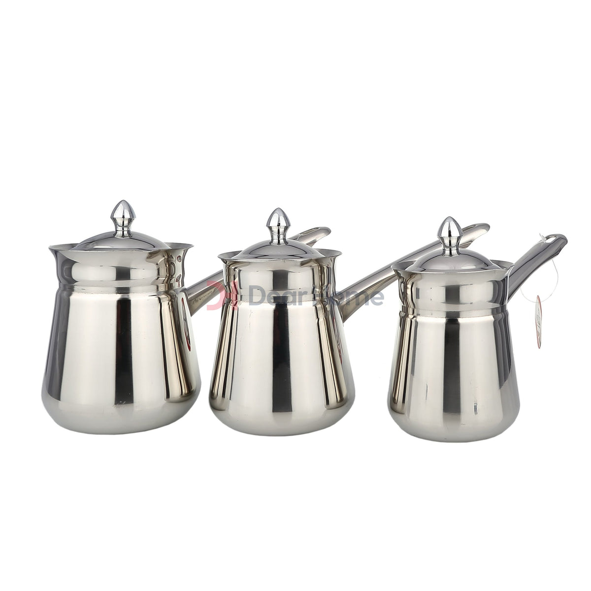 Stainless Ribbed 3Pcs Coffee Warmer Set