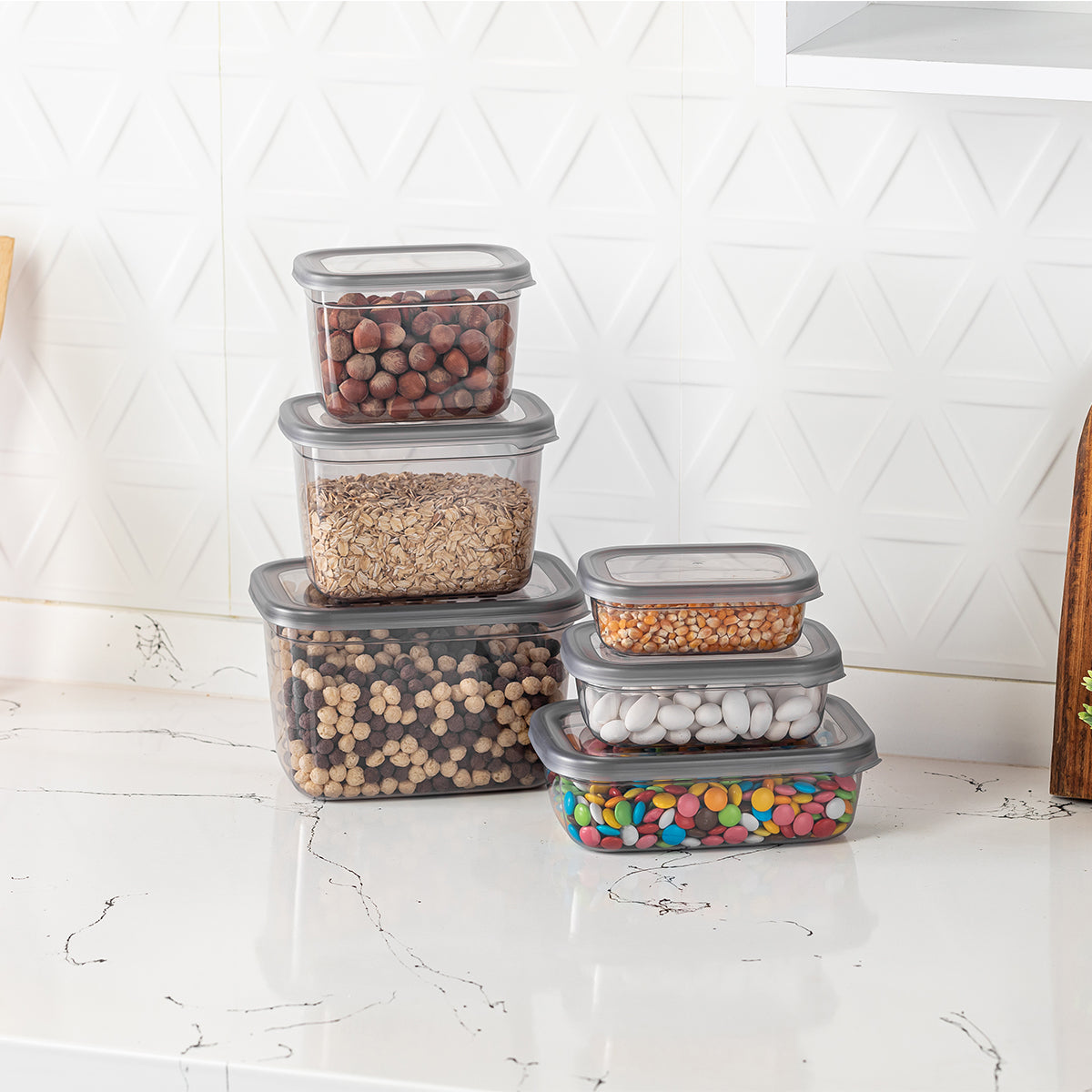 Set of 3 Storage Boxes 2.3L+1.3L+0.8L