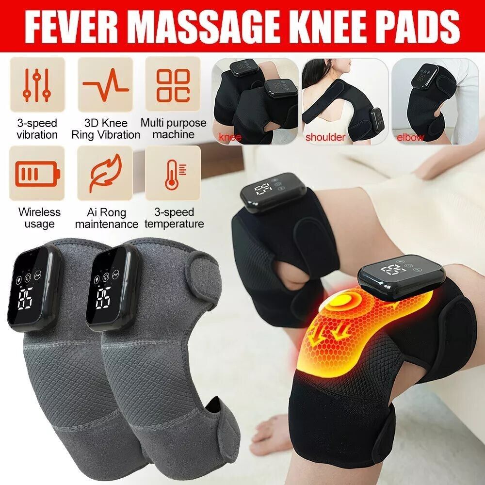 (Net) 1 Piece Electric Knee Massager Heated Massage Pad Lebanon