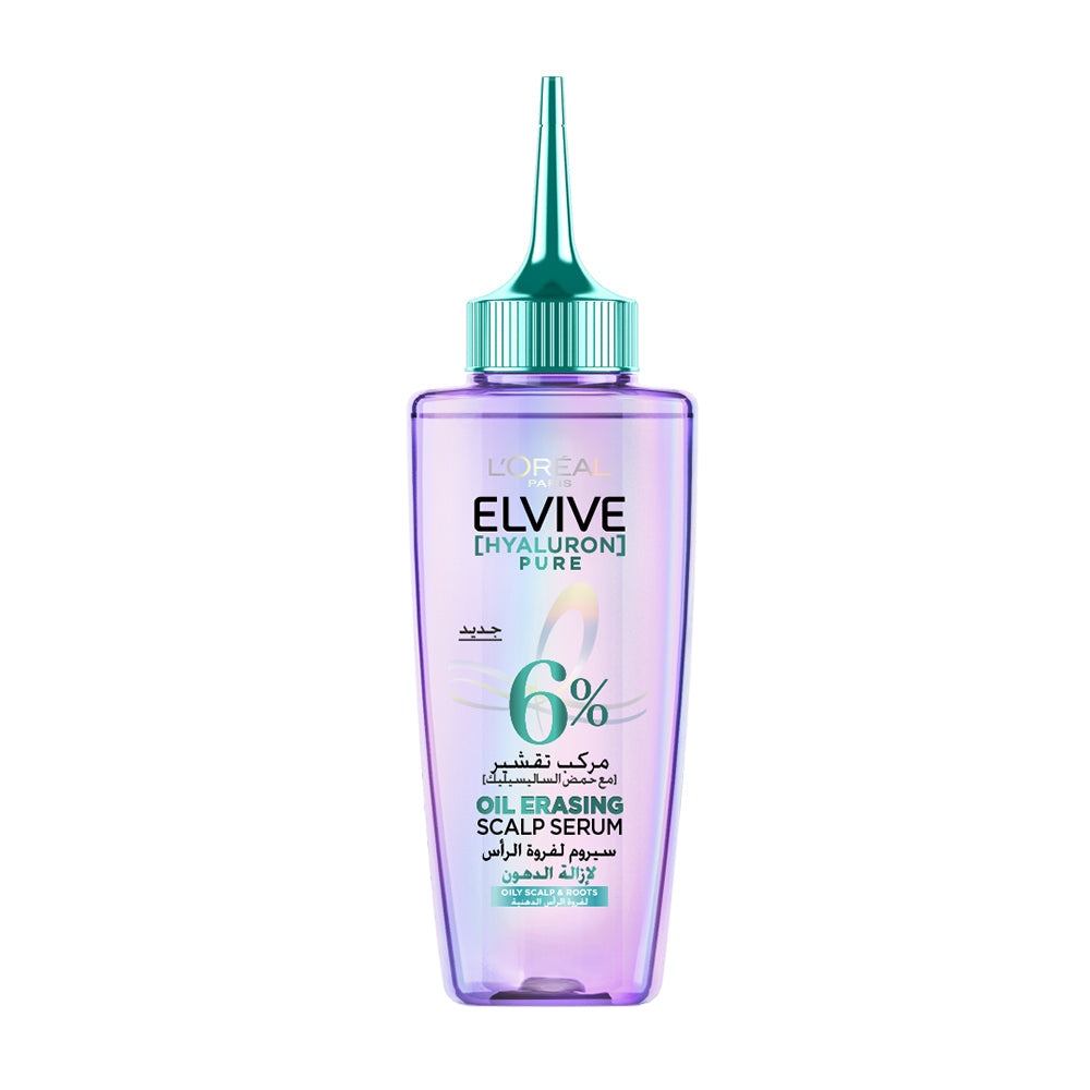 L'Oreal Paris, Hyaluron Pure Oil Erasing Scalp Serum with Salicylic Acid, for Oily Roots and Dehydrated Lengths