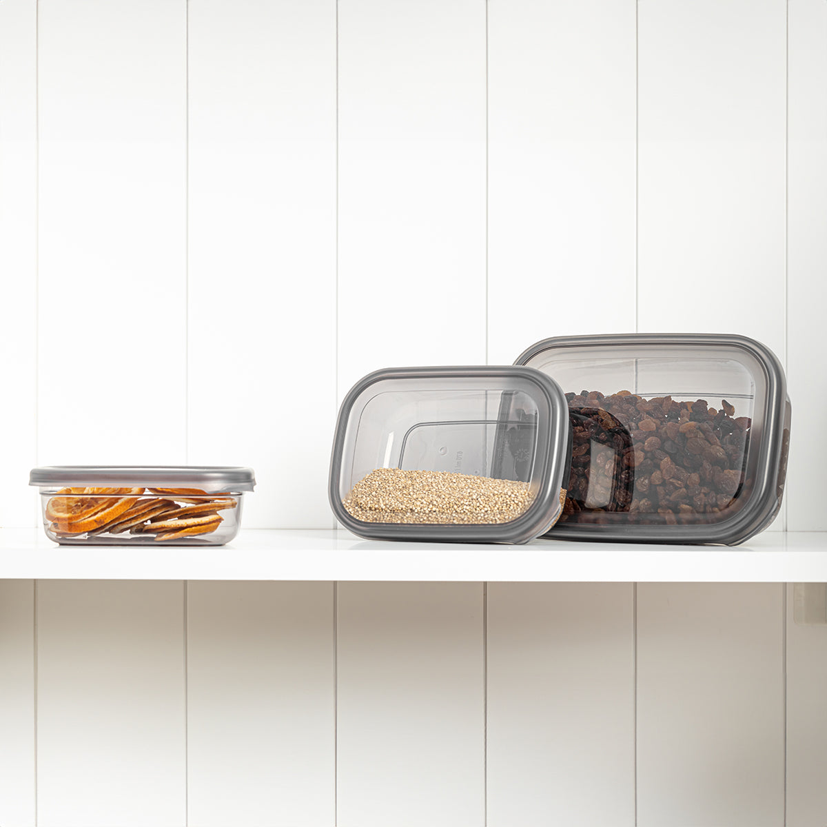 Set of 3 Storage Boxes 1.2L+0.67L+0.4L