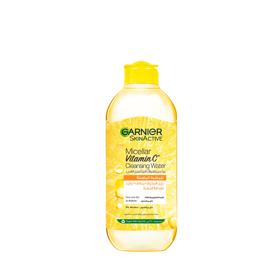Garnier Vitamin C Micellar Water Facial Brightening Cleanser and Makeup Remover