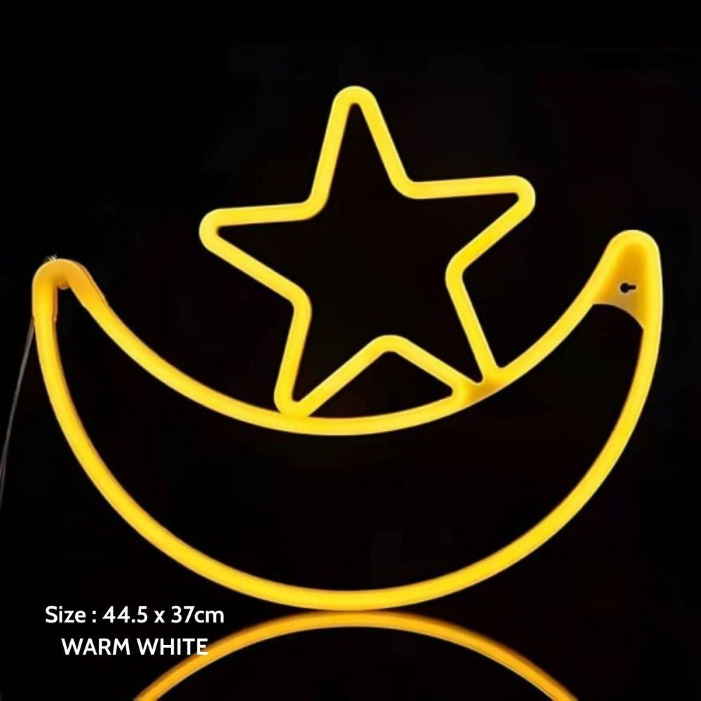 (Net) Ramadan Moon And Star Light Decoration Lebanon