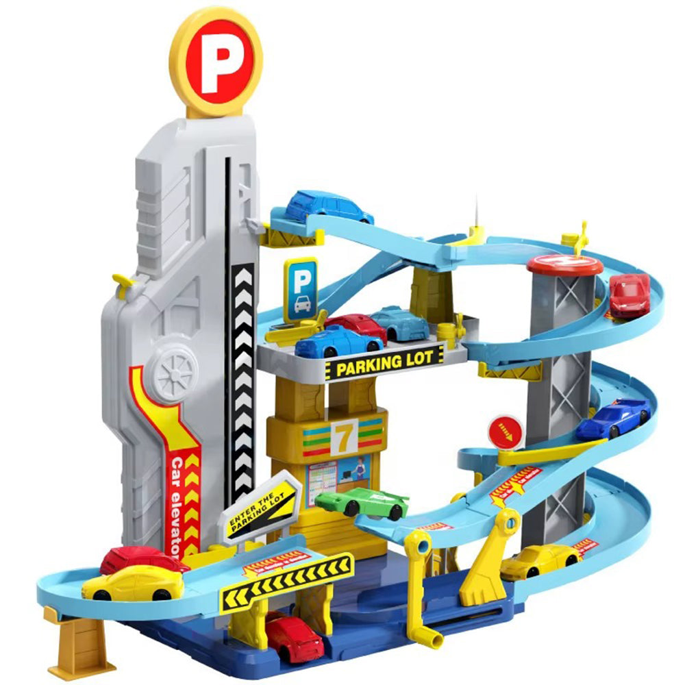 (Net) Car Parking Lot Toys Garage Game Set With Race Tracks For Kids Lebanon