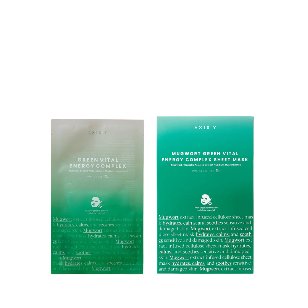 Axis-Y Mugwort Green Vital Energy Complex Sheet Mask