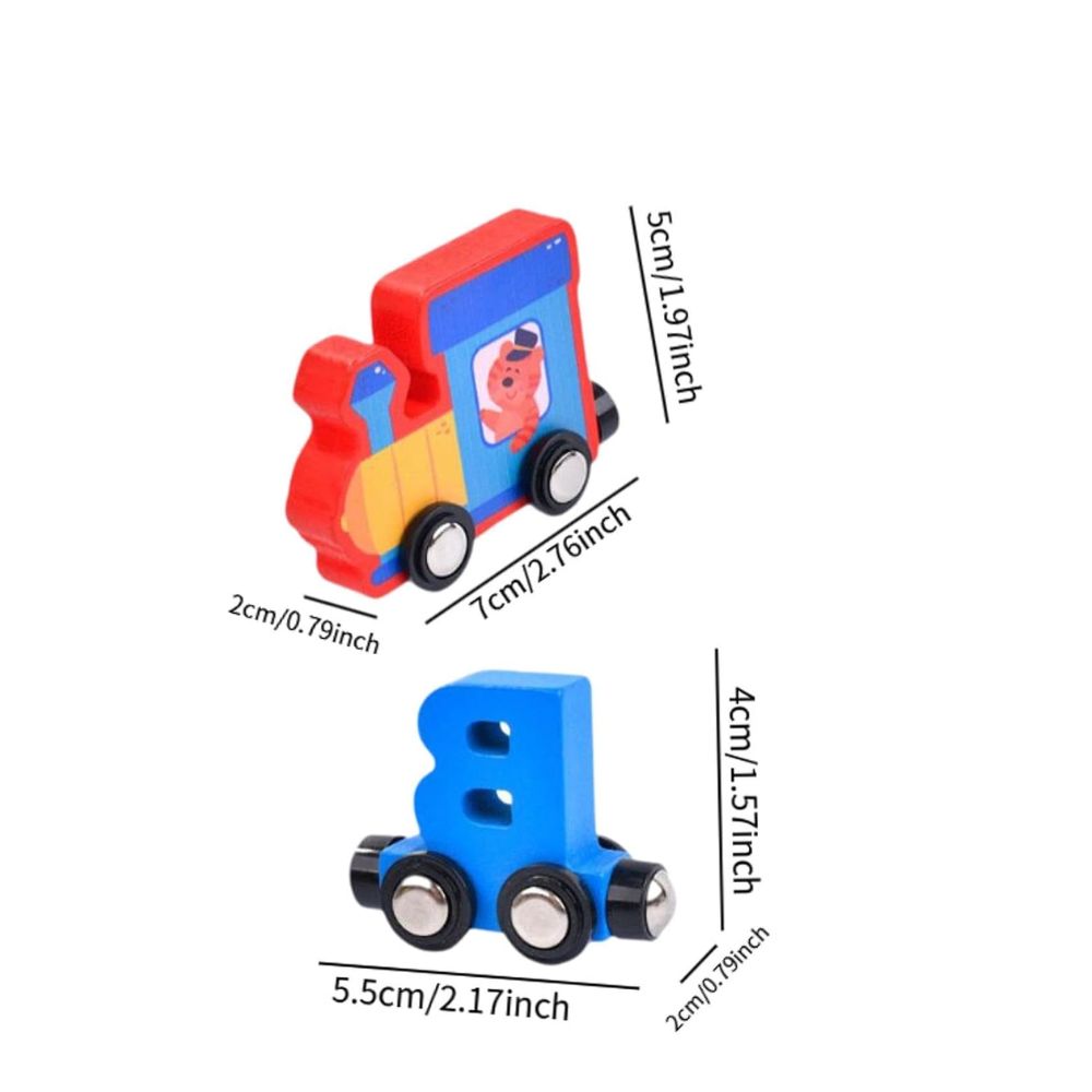 Wooden Magnetic Alphabet Train Set