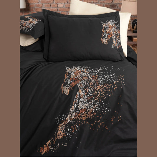 Poplin Double size 3d Embroidered Duvet Cover Set