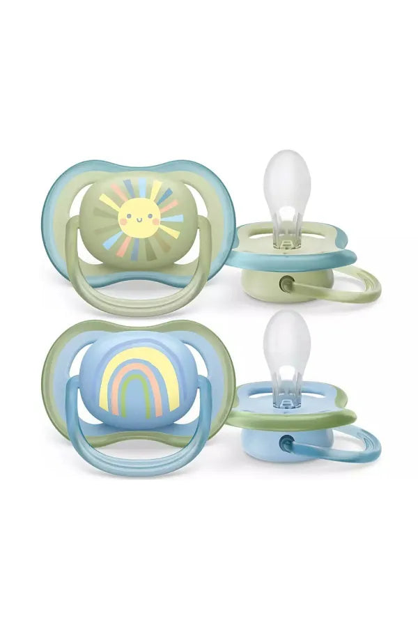 Avent - Ultra Air Soothers - Rainbow 0-6m - Boy