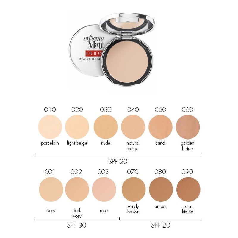 Pupa Extreme Matt SPF20 Compact Powder