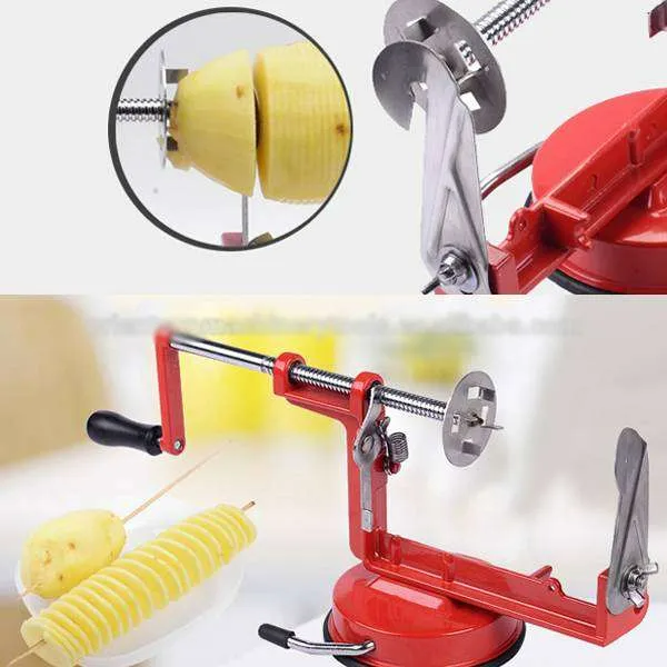 Spiral Potato Slicer - Stainless Steel Potato Cutting Machine - Medaid International