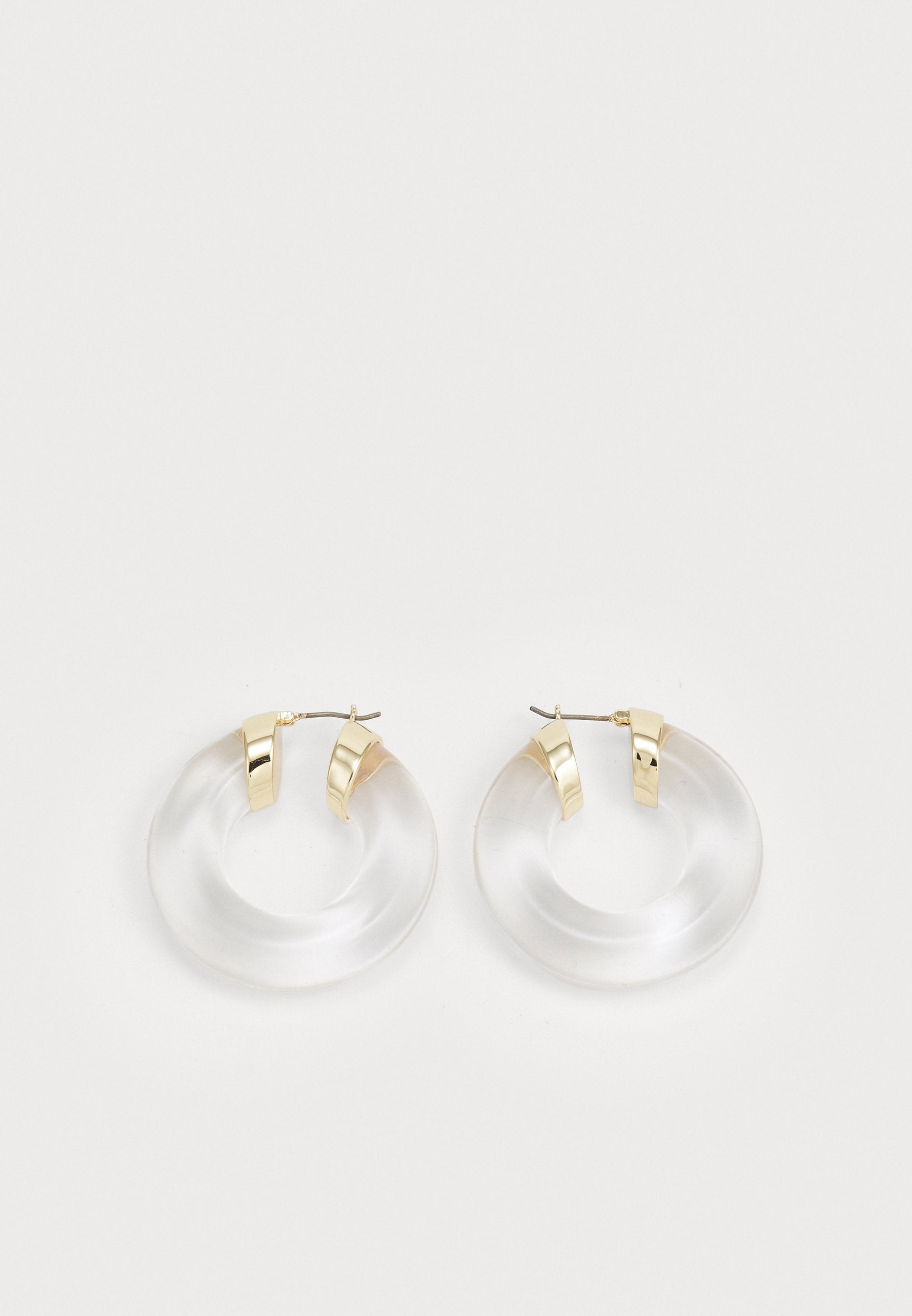 DKNY Women's Gold Gold With Clear Hoop Sally Earrings | DKNY In Lebanon