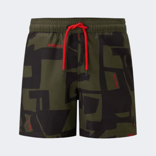 Fire And Ice Nelson  Men Beach Swim Short Olive Green/Black - Medaid International