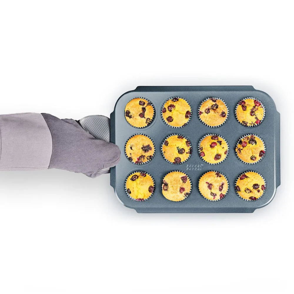 Joseph   Joseph   Nest™   Bake   Non-Stick   12   Cup   Blue   Muffin   Tray
