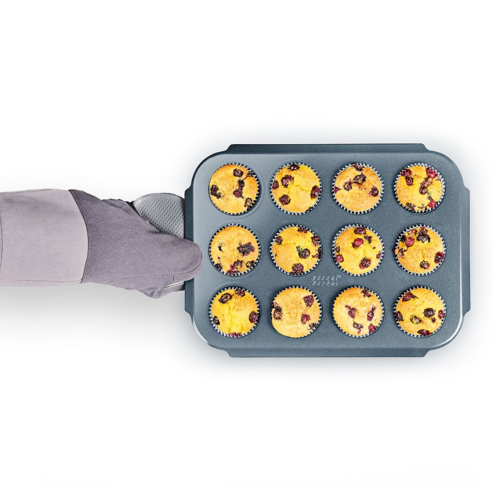 Nest‚Ñ¢ Bake Non-Stick 12 Cup Blue Muffin Tray - Medaid International