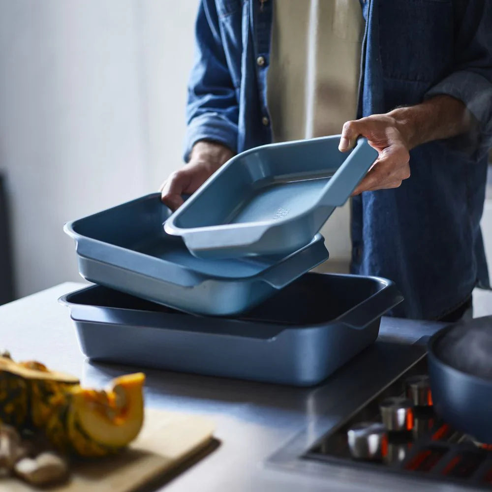 Joseph   Joseph   Nest™   Oven   Non-stick   3-piece   Blue   Roasting   Tray   Set