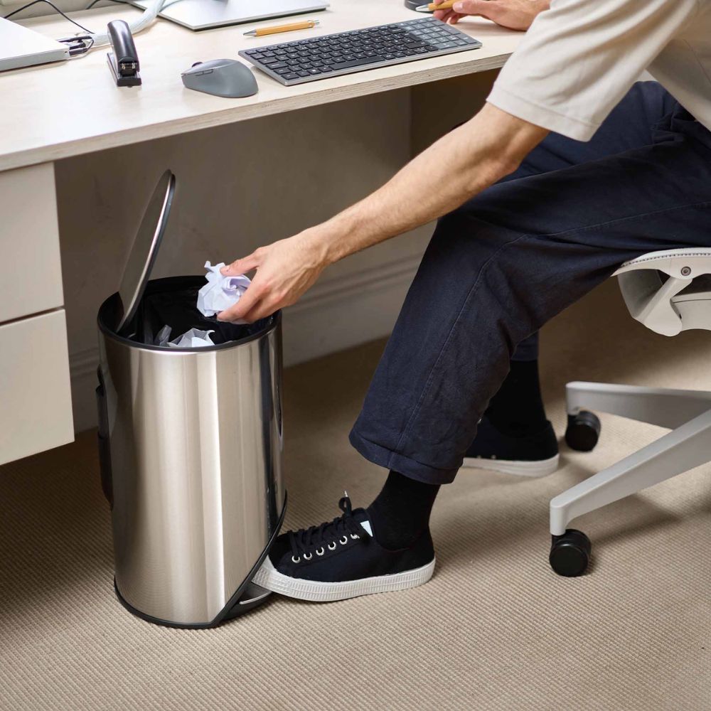 Arc‚Ñ¢ 10L Easy-push Matt Black Pedal Bin - Medaid International