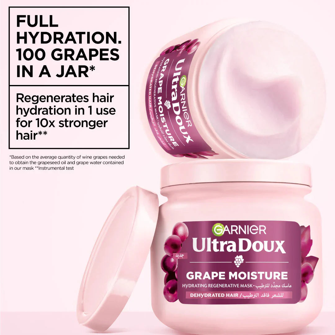 Garnier Ultra Doux Grape Moisture Deep Regenerative Mask 340ml