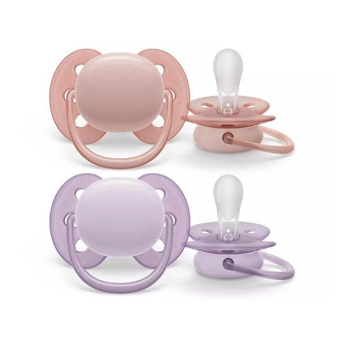 Ultra Soft Soother Girl 0-6m Coral/Purple - Medaid International