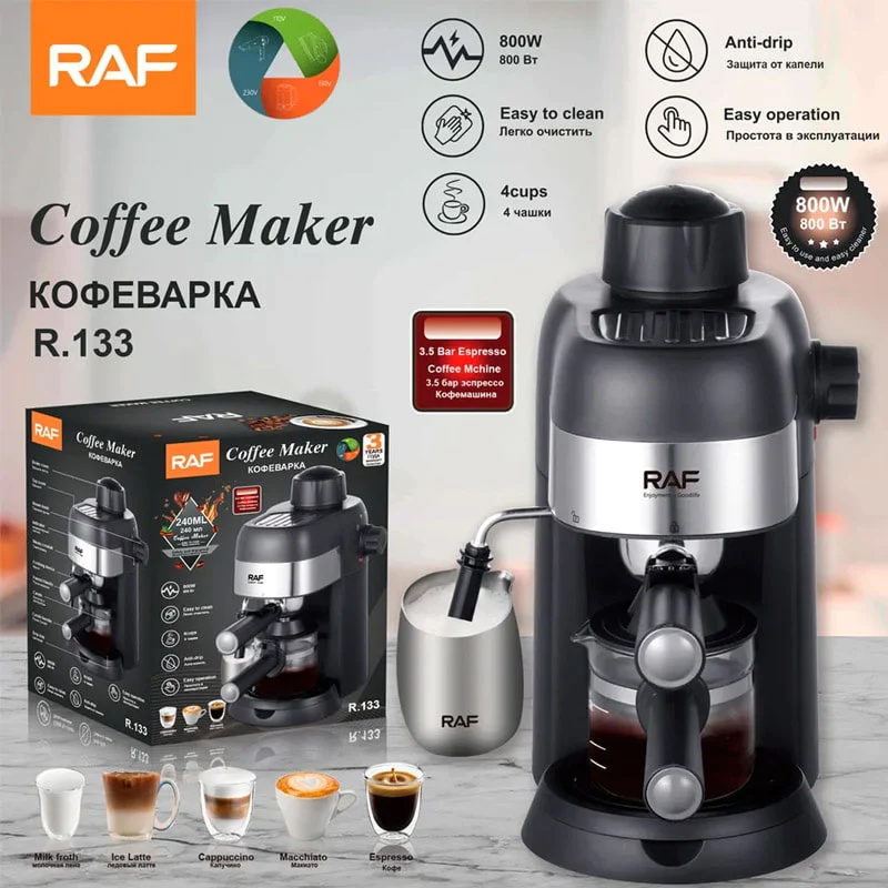 RAF Electric Espresso Machine 240ML 800W R133 - Medaid International