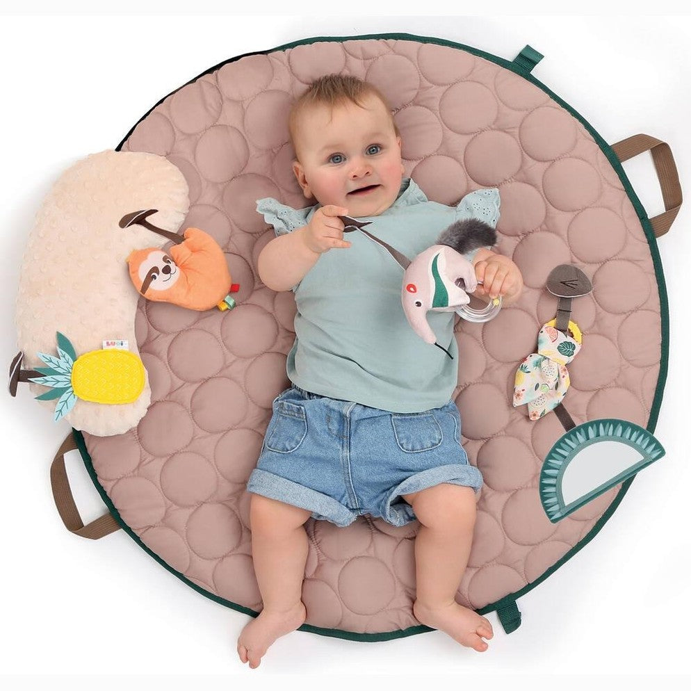 Ldui Elegant Wooden Activity Gym & Soft Sensory Playmat