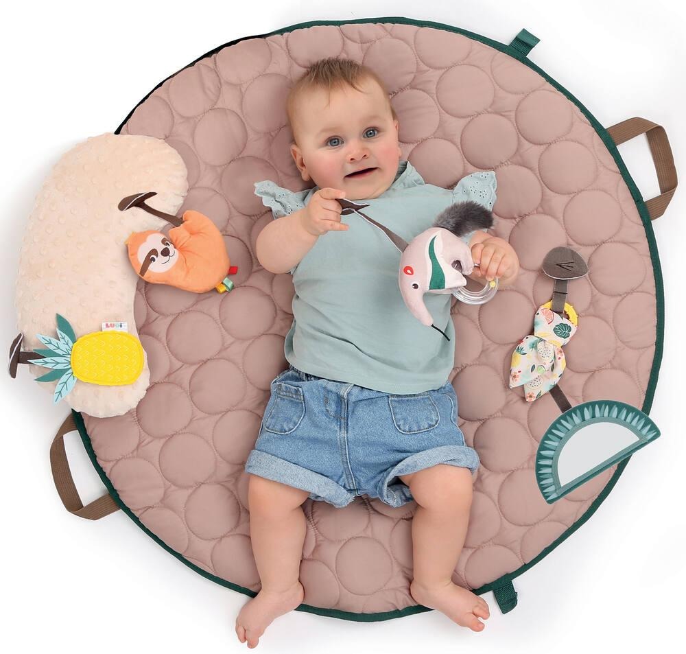 Ldui Elegant Wooden Activity Gym & Soft Sensory Playmat
