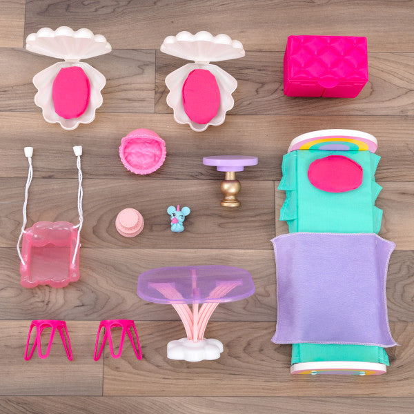 Rainbow Dreamers Unicorn Mermaid Dollhouse with EZ Kraft Assembly By Kidkraft - Medaid International