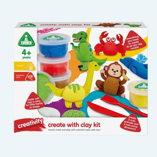 Elc Create With Clay Kit Animals And Dinosaurs