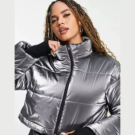 ASYOU Women's Silver Jacket ANF1633